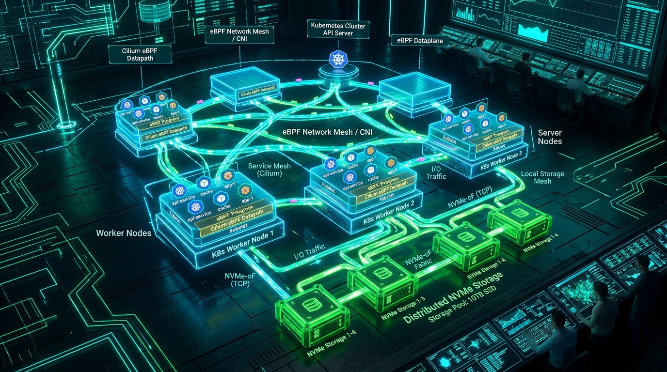 Kubernetes eBPF Mesh & Ceph NVMe Topology